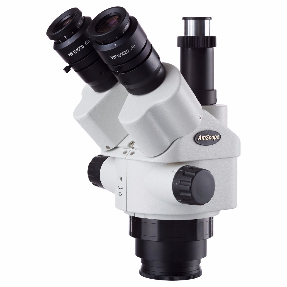 Amscope Microscope Stereo 7X-45X - Microscopio Stereo Trinoculare con Zoom Simul