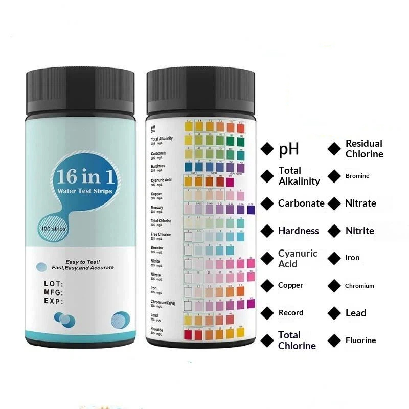 Water Testing Kit - 50/100 Pezzi Kit Test Acquario 16