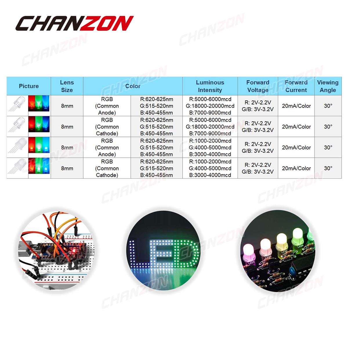 50 pz 8mm RGB LED Diodo Emetti - Hobby Is Science recensione e prezzo