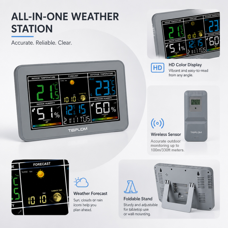 TEPLOM Stazione Meteo Digitale - Weather Station Indoor recensione e prezzo